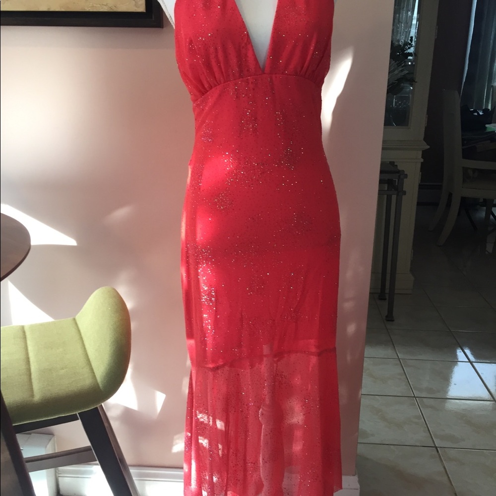 Jessica McClintock Gunne Sax coral dress
